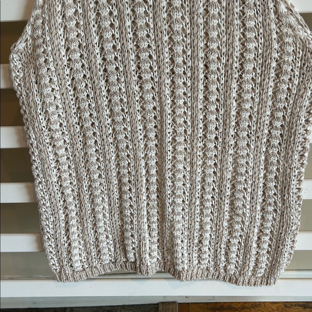 Zara Cream Knit Tank Top Size NWT Large - Picture 3 of 9